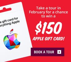 Tour in February for a chance to win a $150 apple gift card.