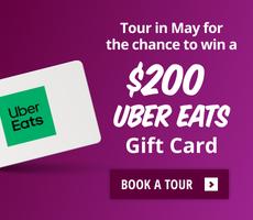 Tour with us in May for a chance to win a $200 Uber Eats Gift Card