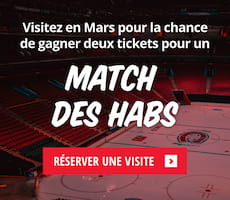 Visitez en Mars pour la chance de gagner deux tickets pour un match des HABS