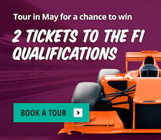 Tour in May for a chance to win 2 tickets to the F1 qualifications.